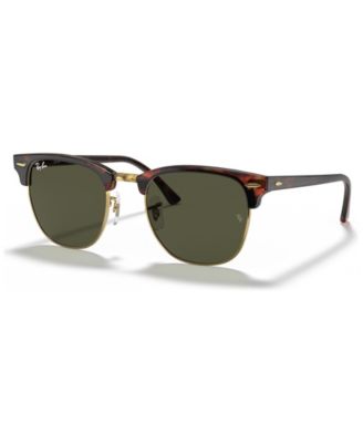 Unisex Low Bridge Fit Sunglasses, RB3016F CLUBMASTER CLASSIC 55