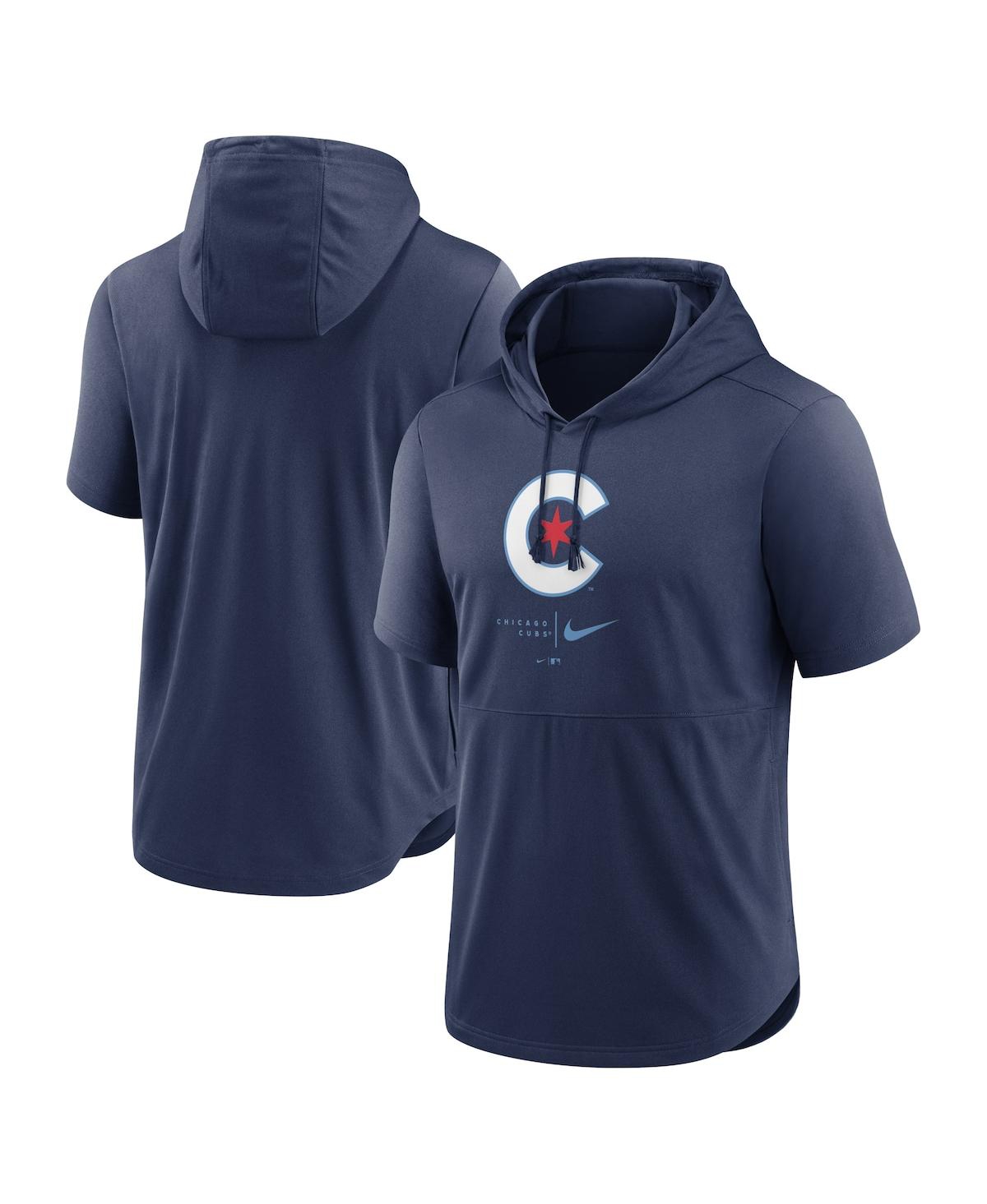 Nike Navy Chicago Cubs City Connect Performance Short Sleeve Pullover  Hoodie