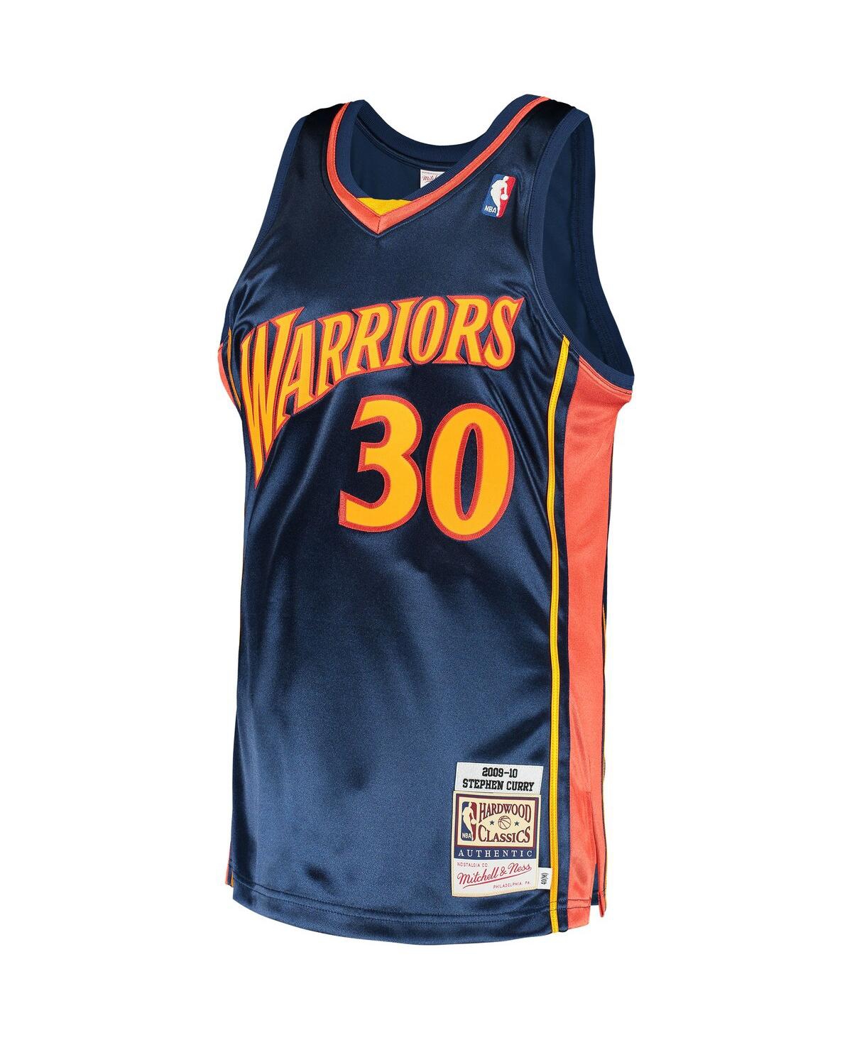 Men's Mitchell & Ness Stephen CurryGolden State Warriors 2009 Hardwood Classics Authentic Jersey - Navy