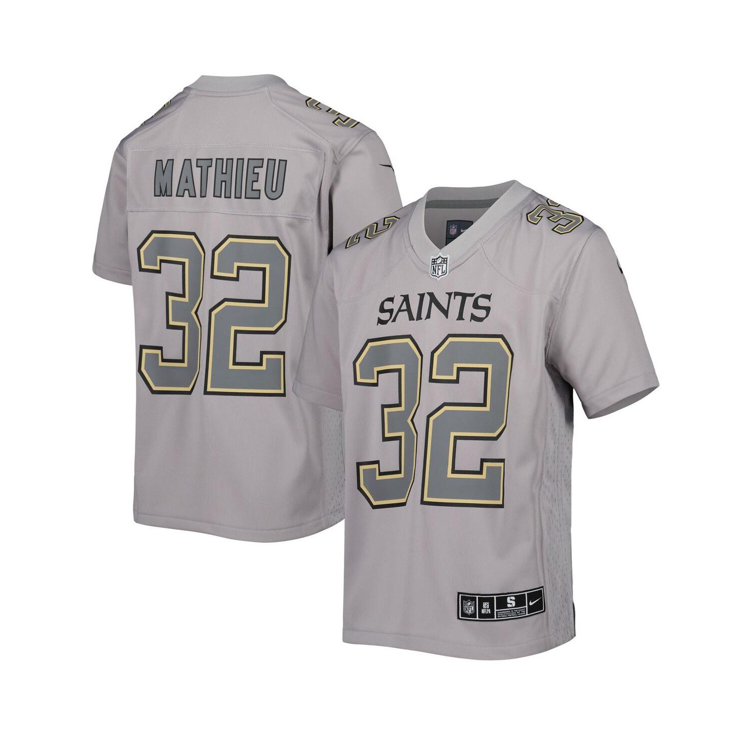 Big Boys and Girls Tyrann Mathieu Gray New Orleans Saints Atmosphere Game Jersey