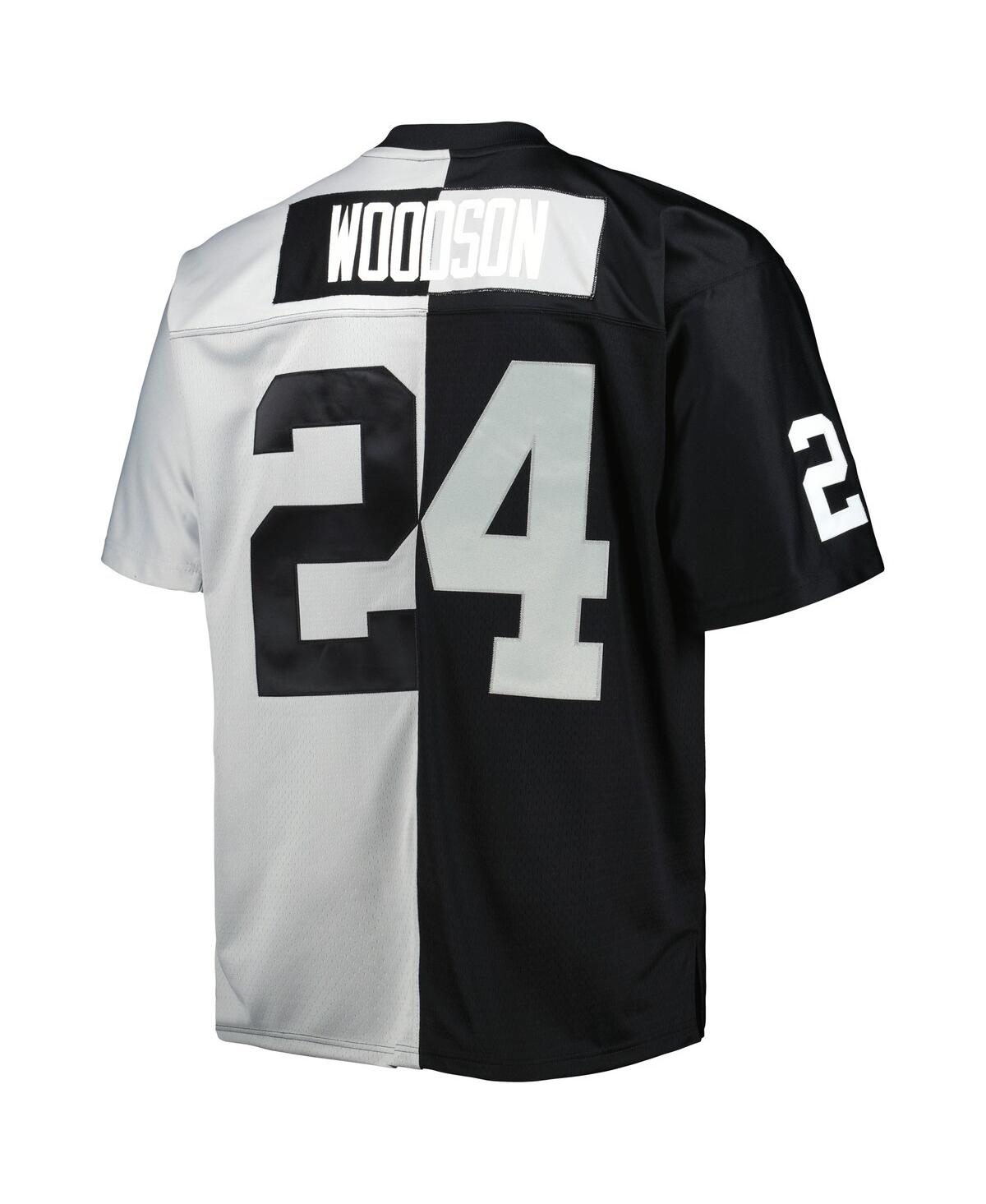 Men's Mitchell & Ness Charles Woodson Silver Las Vegas Raiders Big and Tall Split Legacy Retired Player Replica Jersey - Silver