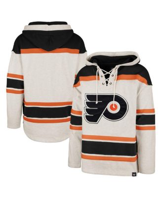 Men's Oatmeal Philadelphia Flyers Rockaway Lace-Up Pullover Hoodie