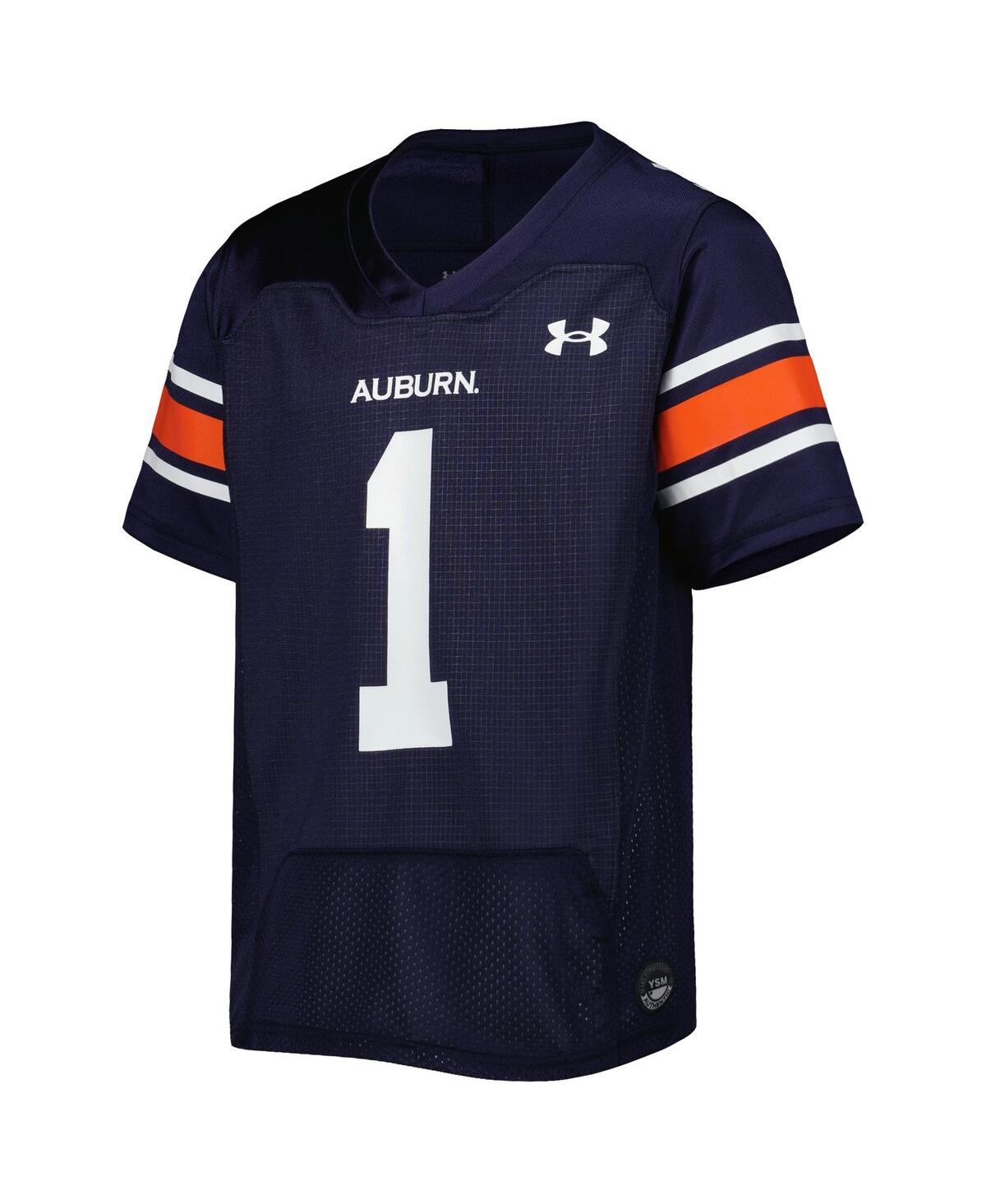 Big Boys and Girls Under Armour #1Auburn Tigers Replica Football Jersey - Navy