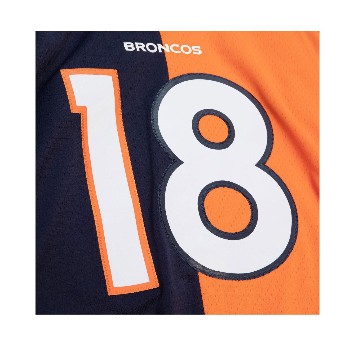 Men's Peyton Manning Navy, Orange Denver Broncos 2015 Split Legacy Replica Jersey