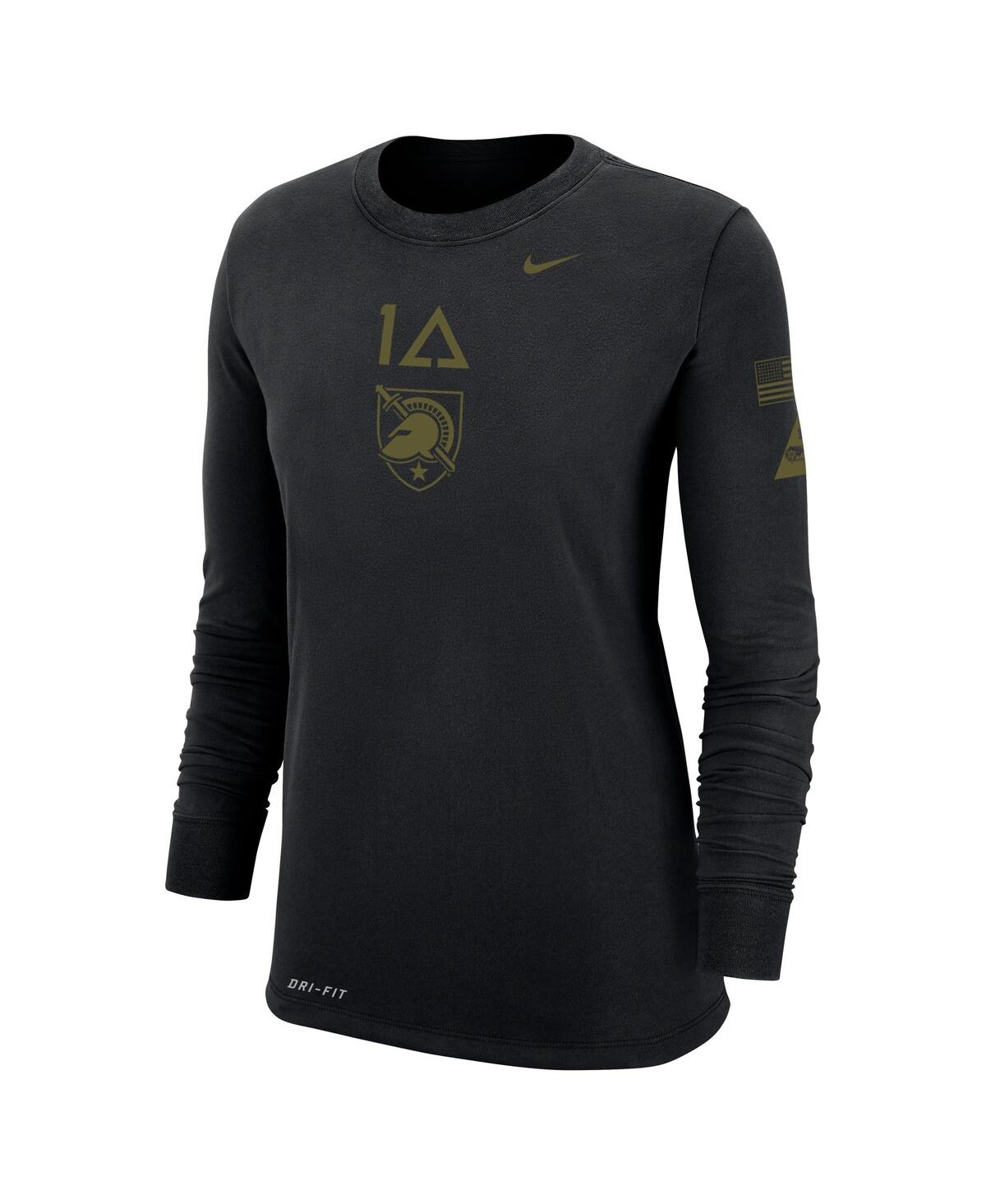 Shop Nike Women's  Black Army Black Knights 1st Armored Division Old Ironsides Operation Torch Long Sleeve
