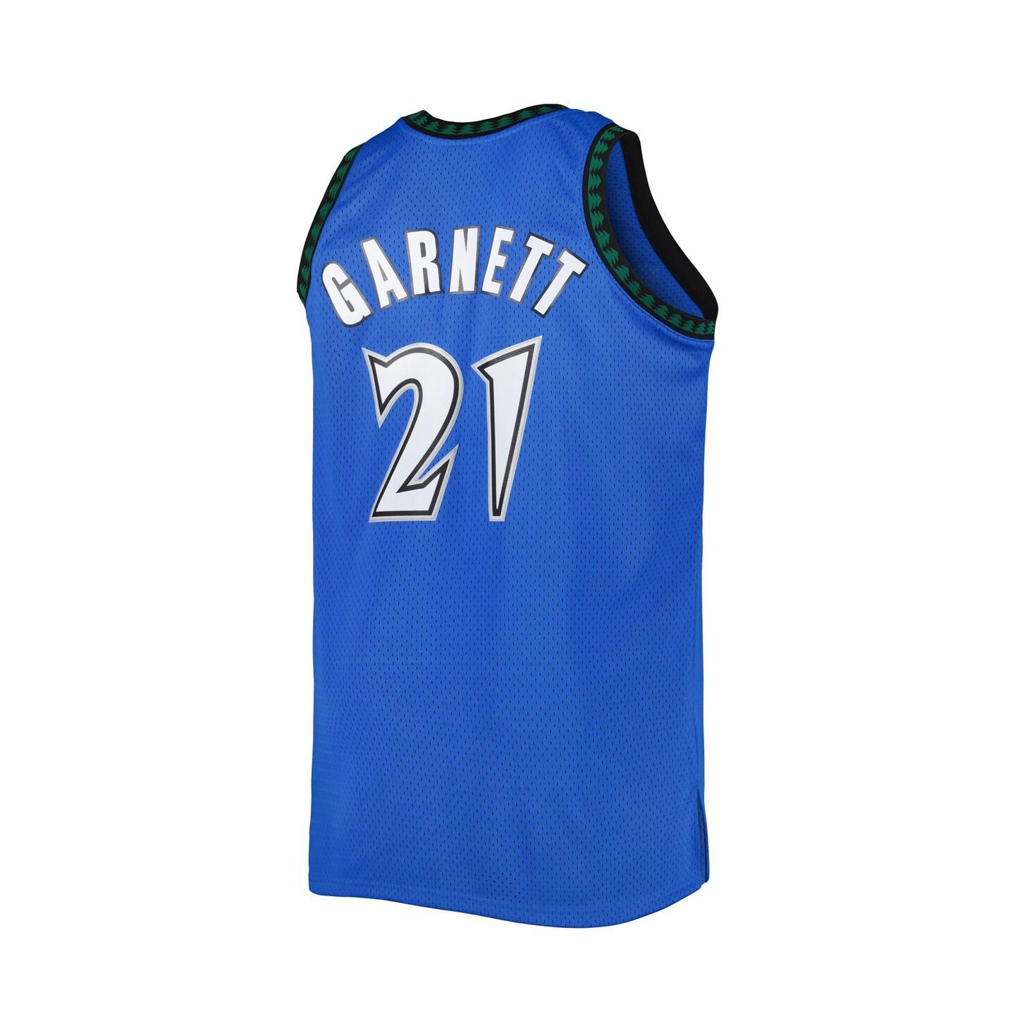 Мужской топ Mitchell & Ness Kevin Garnett Blue Minnesota Timberwolves Big and Tall Hardwood Classics 2003-04 Swingman Jersey — фото 2