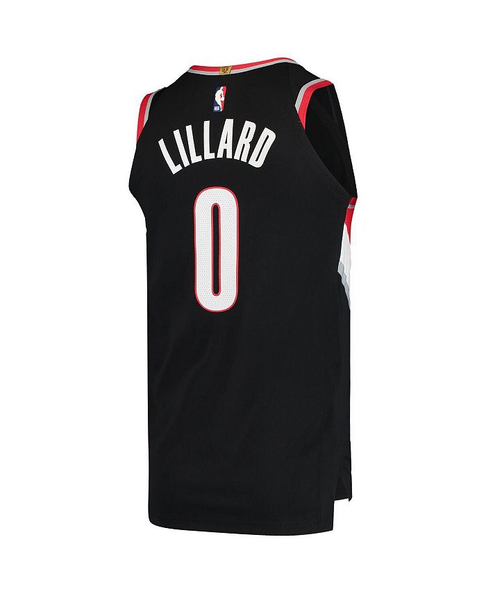 Nike Men's Damian Lillard Black Portland Trail Blazers 2020/21 ...