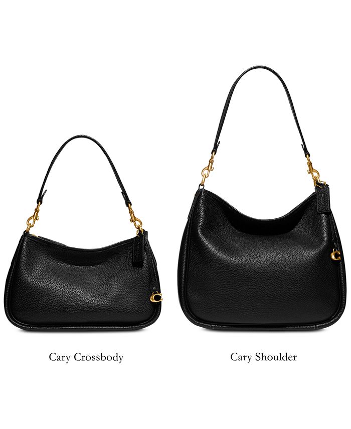 Coach Cary Pebble Leather Crossbody Shoulder Bag - Black