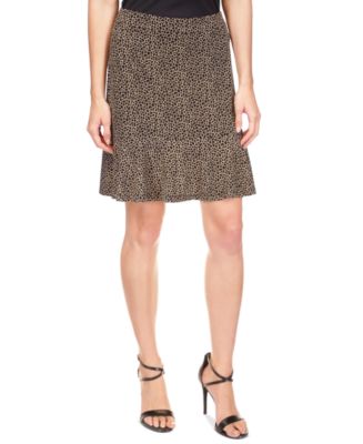 Michael Kors Women's Giraffe-Print Flounce Mini Skirt - Macy's