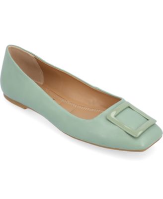 Women's Zimia Buckle Square Toe Ballet Flats