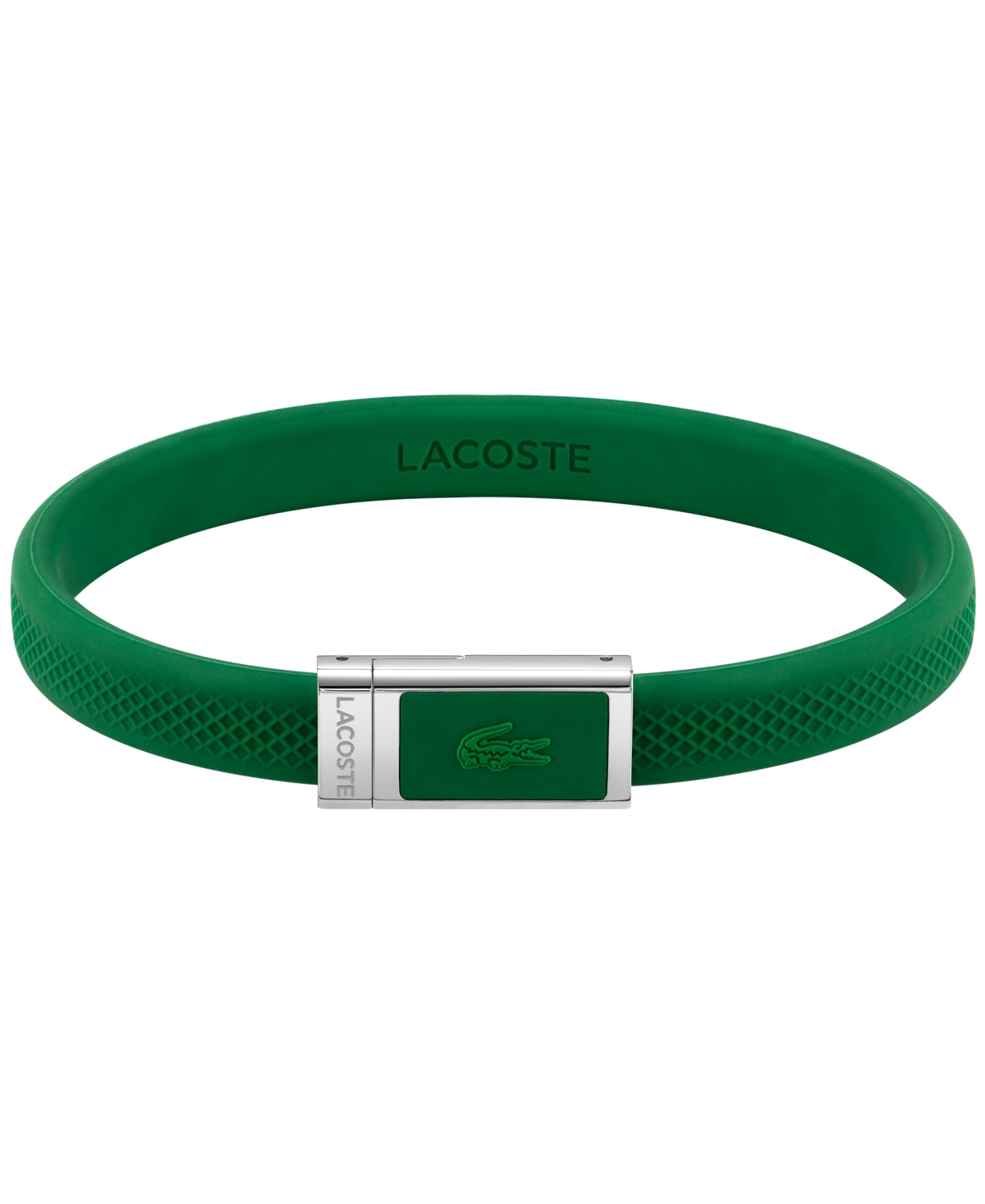 Lacoste Men's Silicone Bracelet In Green