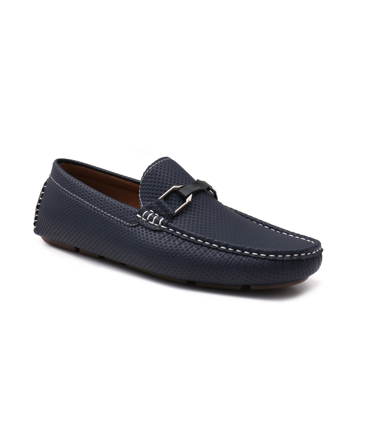 Shop Aston Marc Men's Charter Driving Loafers In Navy
