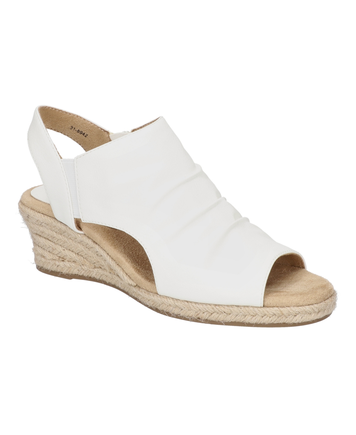 Shop Easy Street Women's Teje Espadrille Wedge Sandals In White