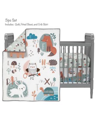 Baby Animal Alphabet 3-Piece Nursery Crib Bedding Set