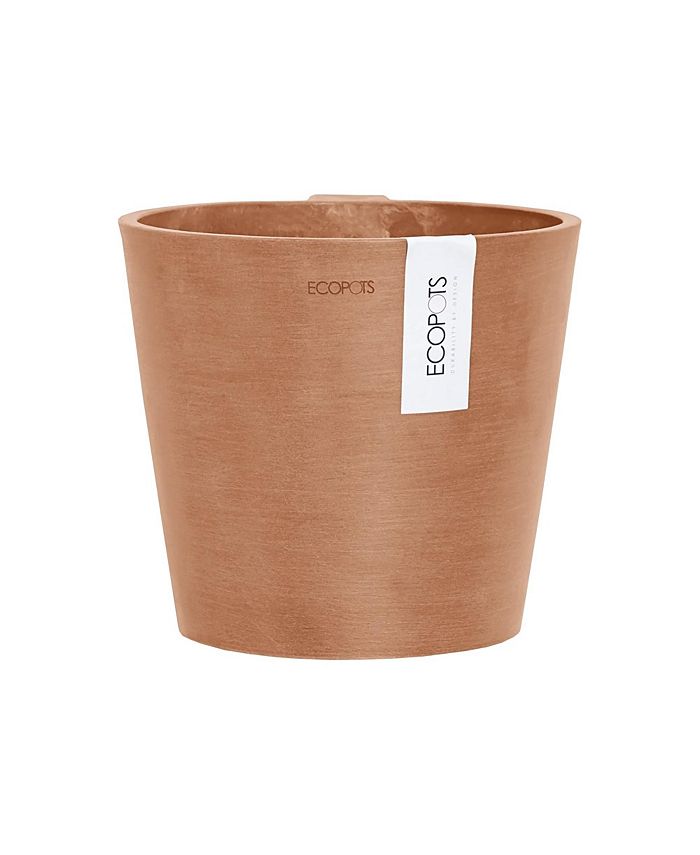 ECOPOTS Amsterdam Plastic Round Wall Flower Pot, Terracotta Color, 8