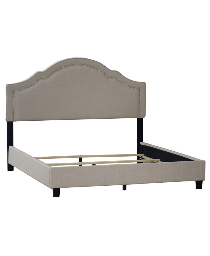 Accentrics Home Shaped Nailhead Upholstered King Headboard Macy's