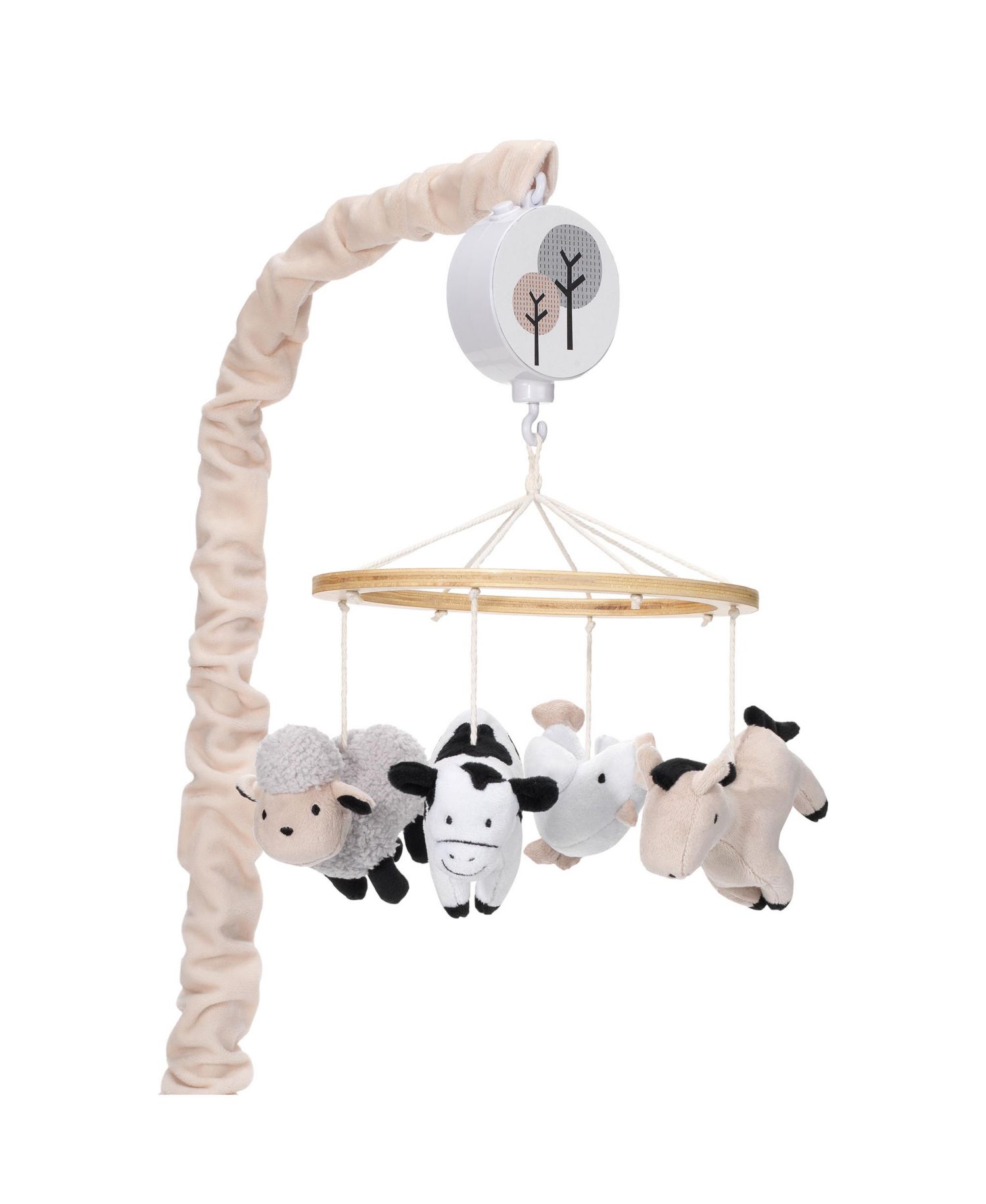 Baby Musical Farm Animals Automatic Shut-Off Crib Mobile