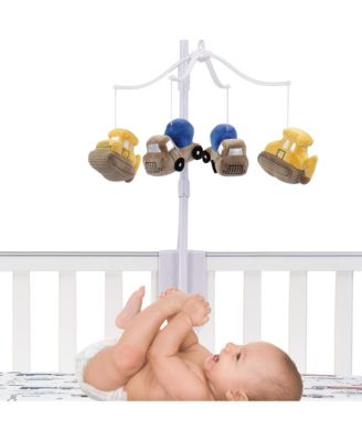Construction Zone Musical Baby Crib Mobile Soother Toy- Trucks
