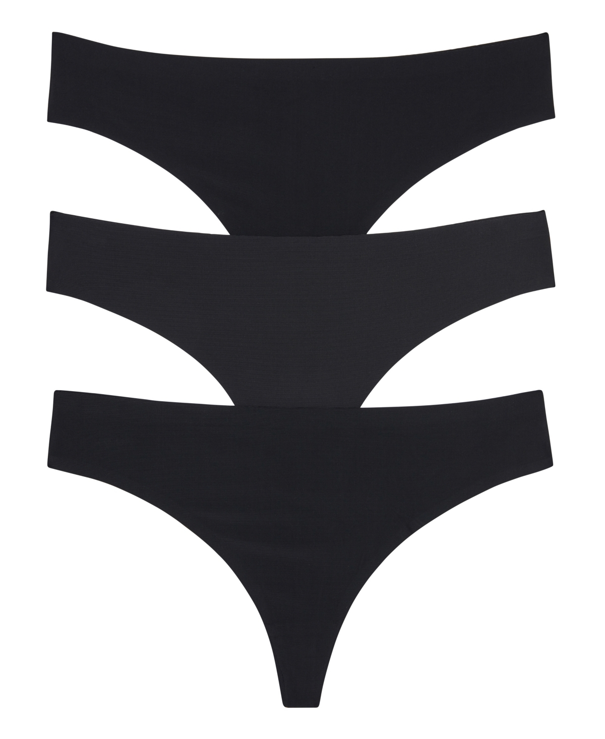 Women's Skinz Thong Underwear Set, 3 Pieces - Black, Black, Black