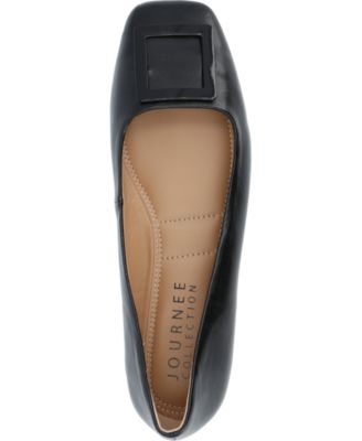 Women's Zimia Buckle Square Toe Ballet Flats