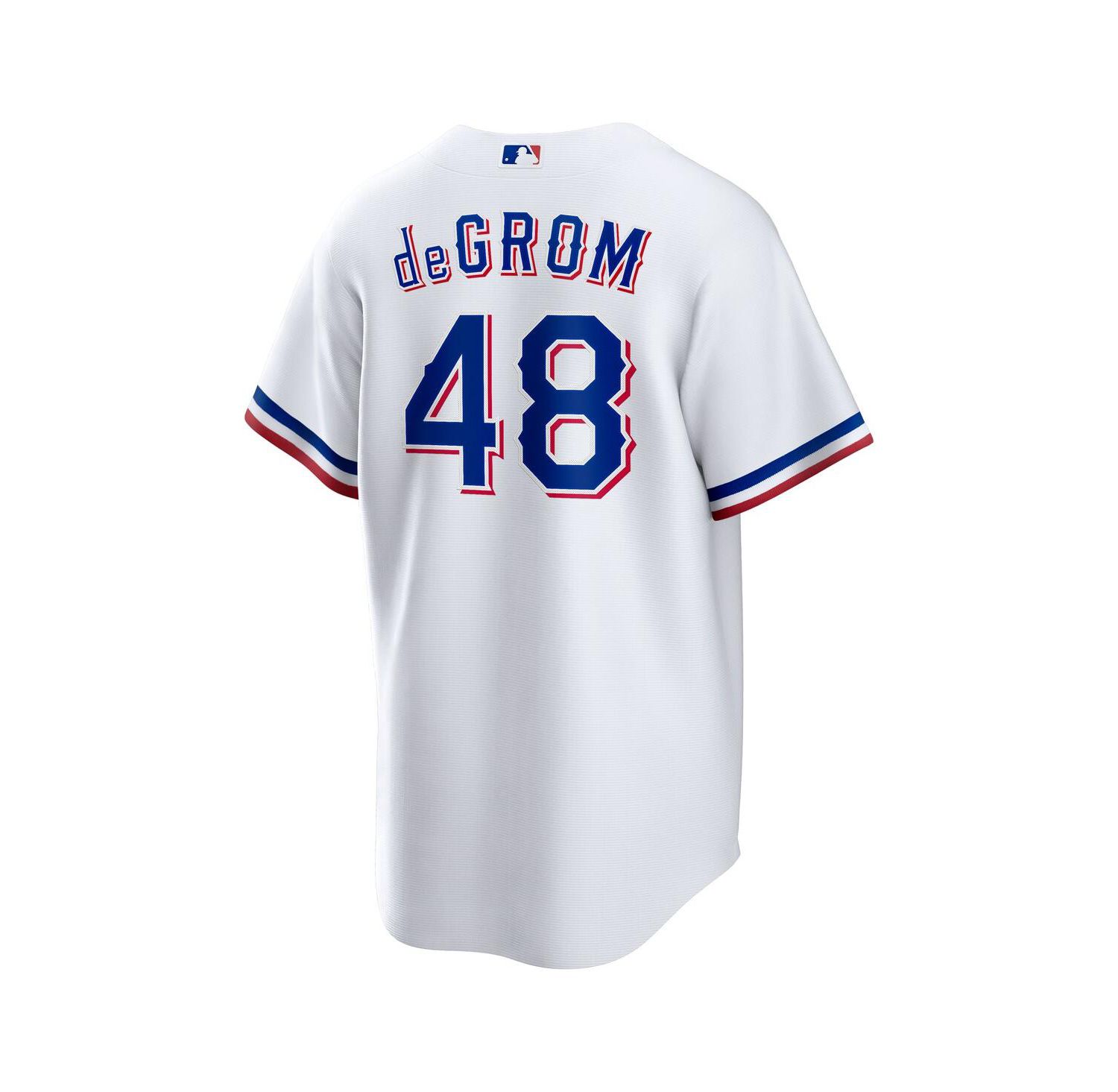 Men's Jacob deGrom White Texas Rangers Home Replica Player Jersey