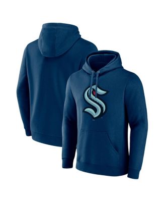 Men's Deep Sea Blue Seattle Kraken Primary Logo Pullover Hoodie