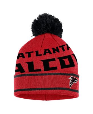 Women's Red Atlanta Falcons Double Jacquard Cuffed Knit Hat with Pom and Gloves Set