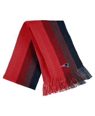 Women's Red New England Patriots Ombre Pom Knit Hat and Scarf Set