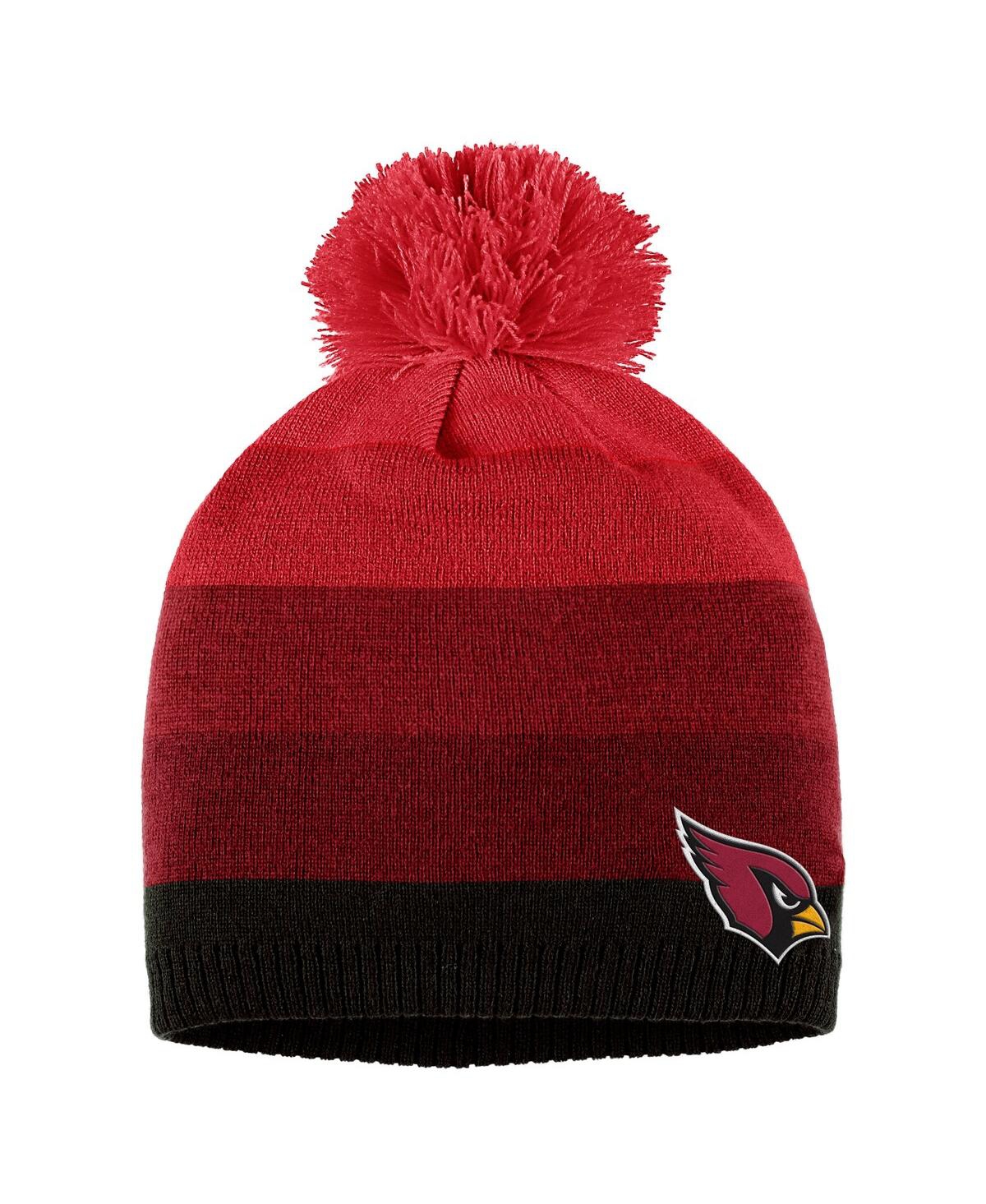 Shop Wear By Erin Andrews Women's  Cardinal Arizona Cardinals Ombre Pom Knit Hat And Scarf Set