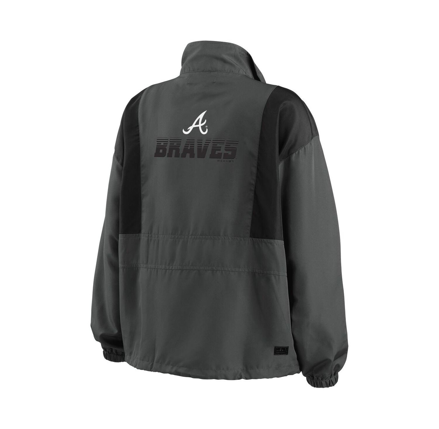Women's Charcoal Atlanta Braves Packable Half-Zip Jacket