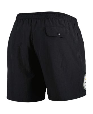 Men's Black Pittsburgh Steelers Team Essentials Nylon Shorts