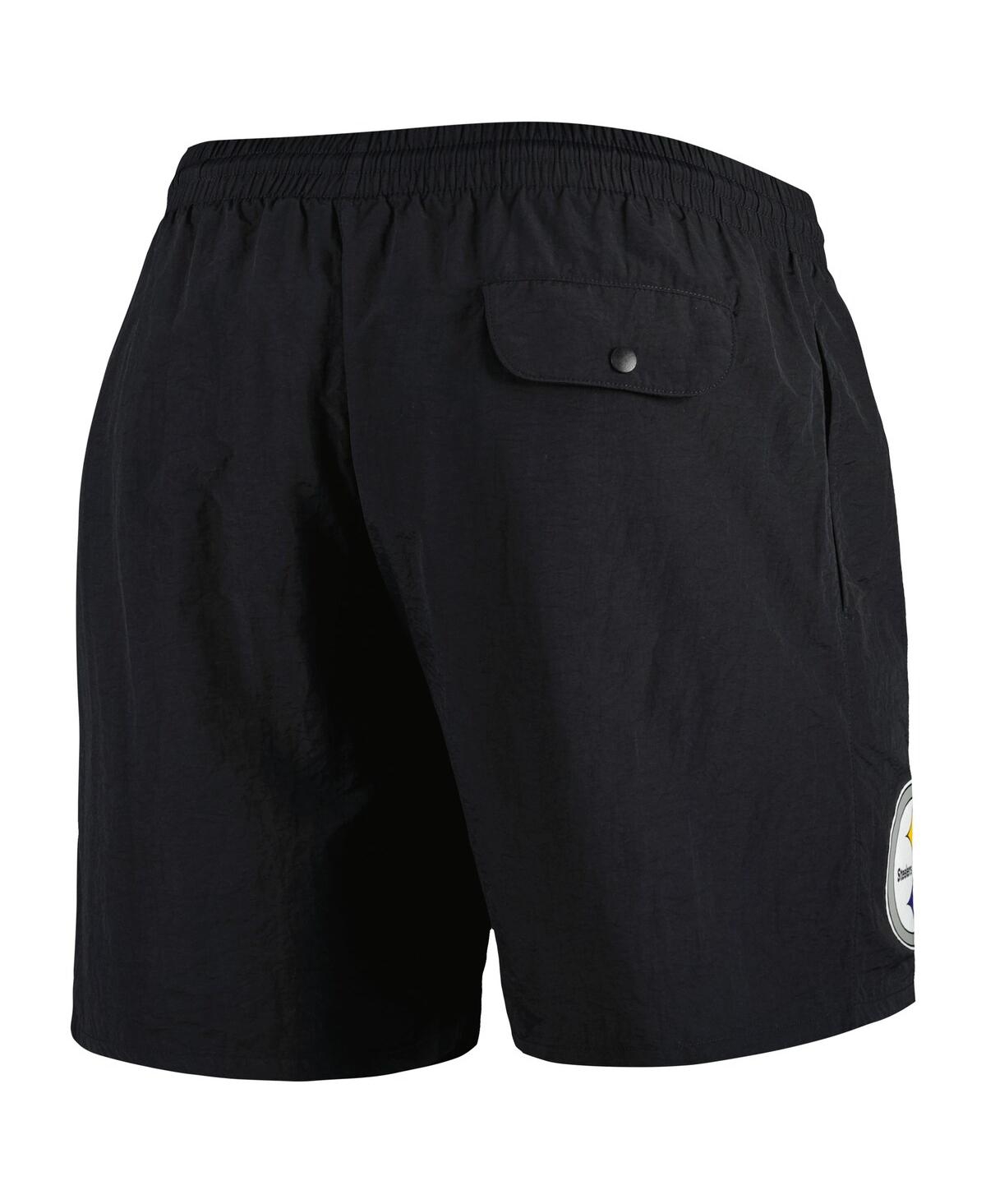 Men's Mitchell & NessPittsburgh Steelers Team Essentials Nylon Shorts - Black