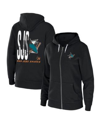 Women's Black San Jose Sharks Sponge Fleece Full-Zip Hoodie