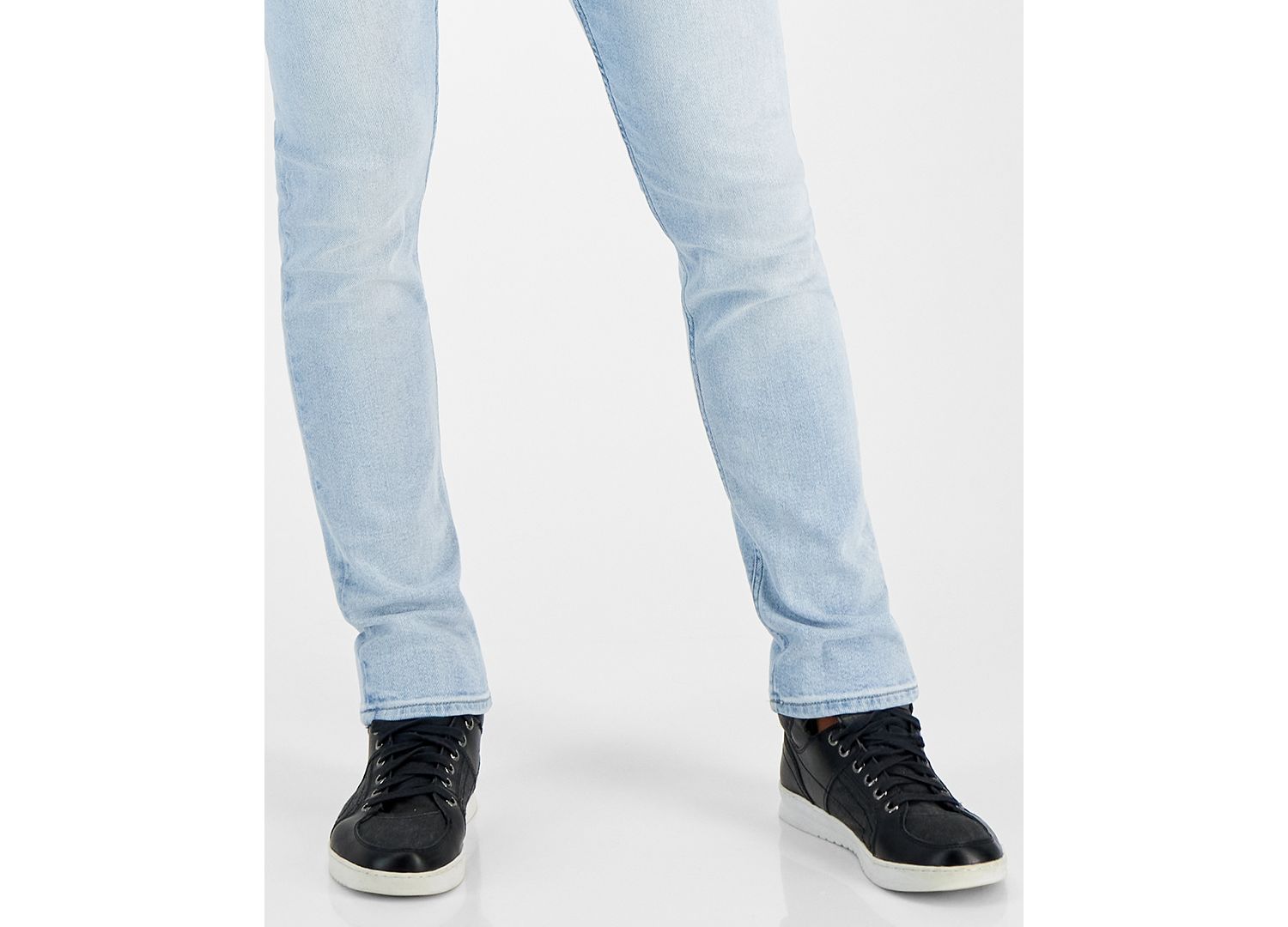 Men's Light-Wash Slim Tapered Fit Jeans