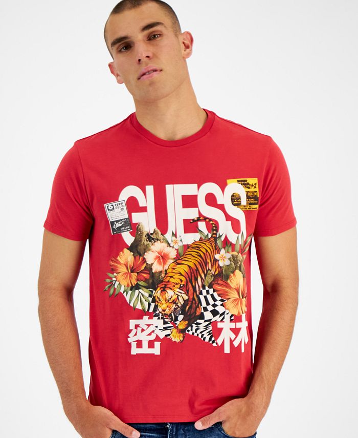 GUESS Tiger Graphic T-Shirt - Macy's