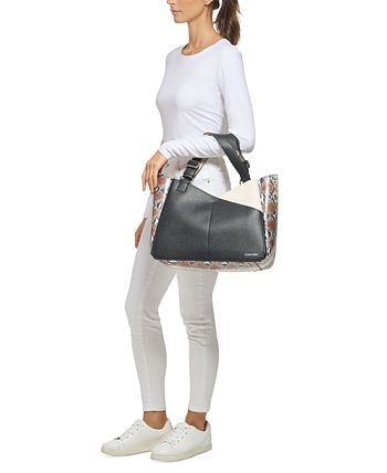 Calvin Klein Zoe Colorblock Tote with Pouch & Reviews - Handbags &  Accessories - Macy's