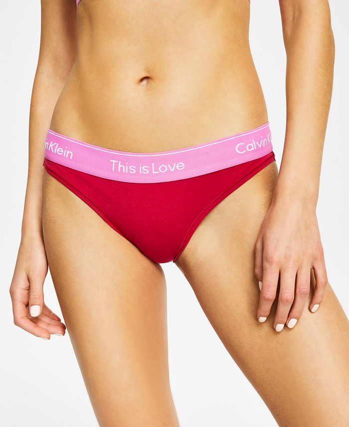 Hoorzitting ergens bij betrokken zijn gat Calvin Klein Women's Pride This Is Love Tonal Bikini Underwear QF7284 &  Reviews - All Underwear - Women - Macy's