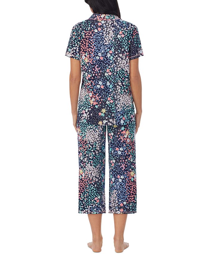 Cuddl Duds Women's Printed NotchedCollar Capri Pajamas Set & Reviews