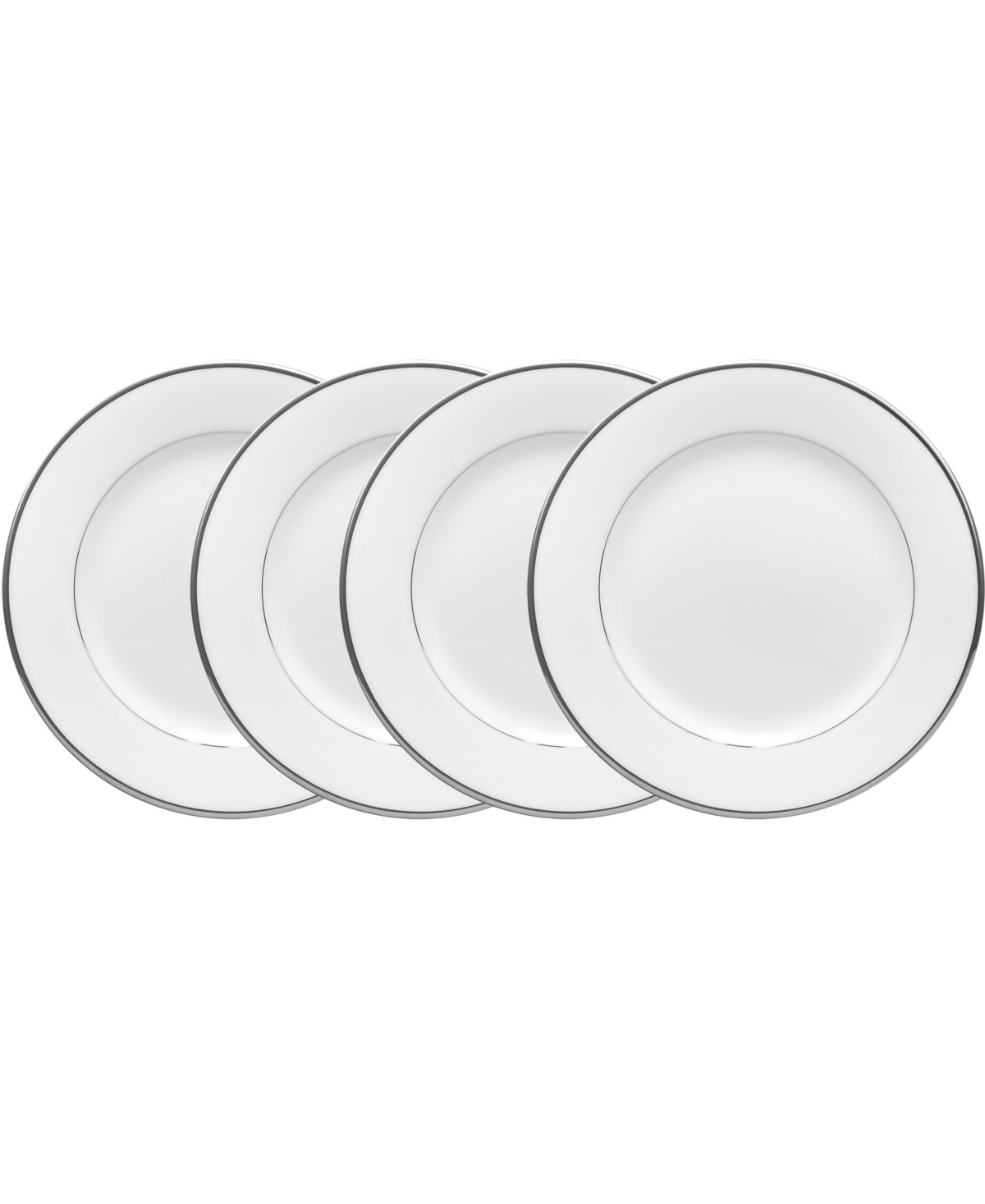 Noritake Spectrum Set Of 4 Bread Butter And Appetizer Plates, Service For 4 In White