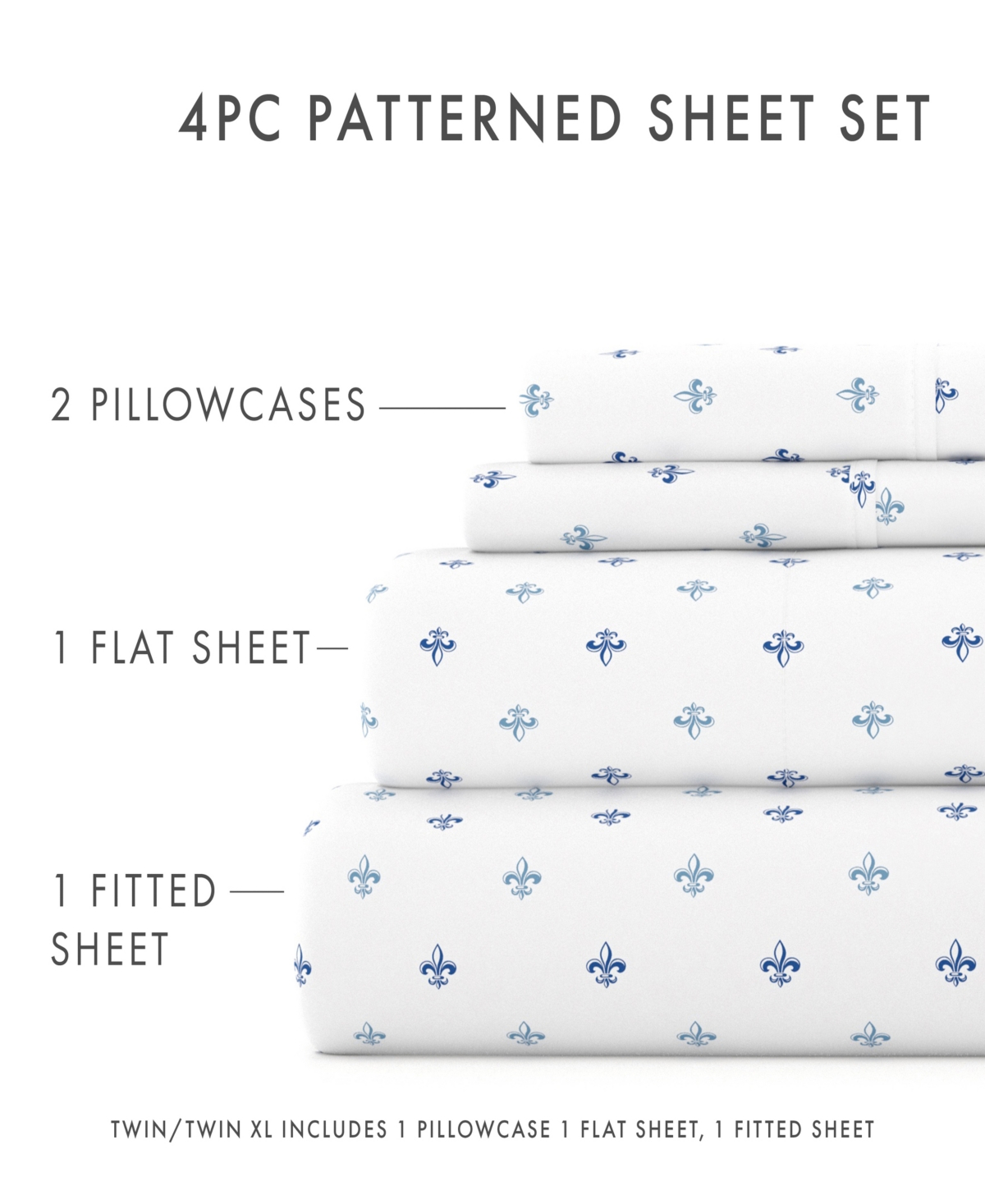 The Boho & Beyond Premium Ultra Soft Pattern 4 Piece Bed Sheet Set by Home Collection -