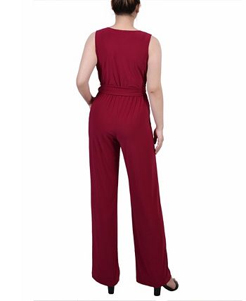 Surplice Neckline Sleeveless Jumpsuit