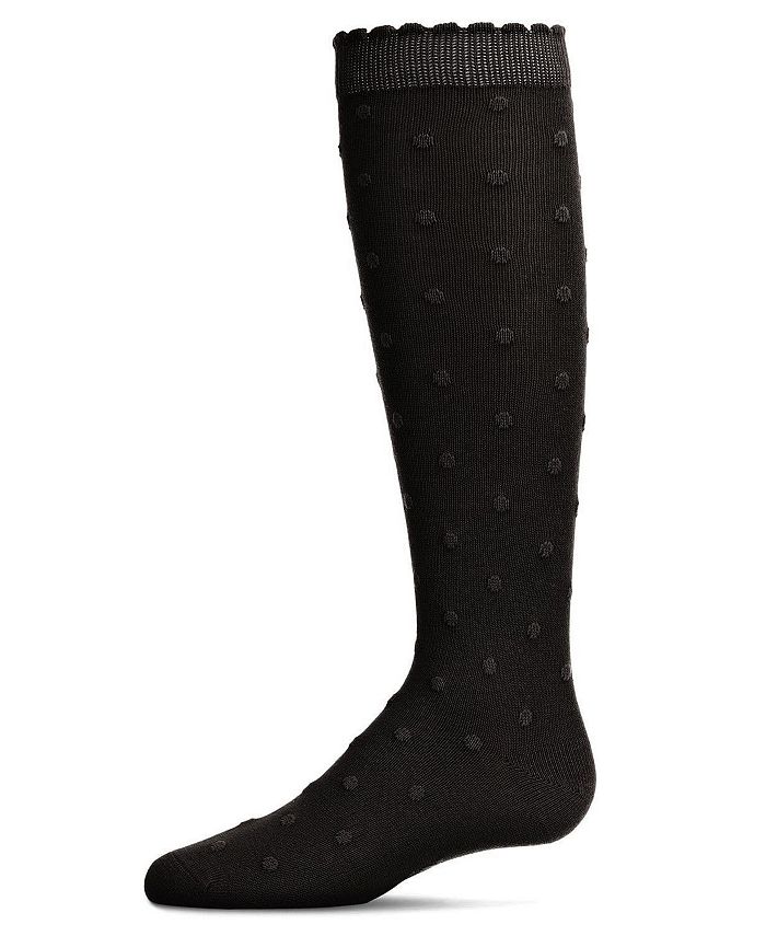 MeMoi Girl's Cotton Blend Swiss Dot Knee High Socks & Reviews ...