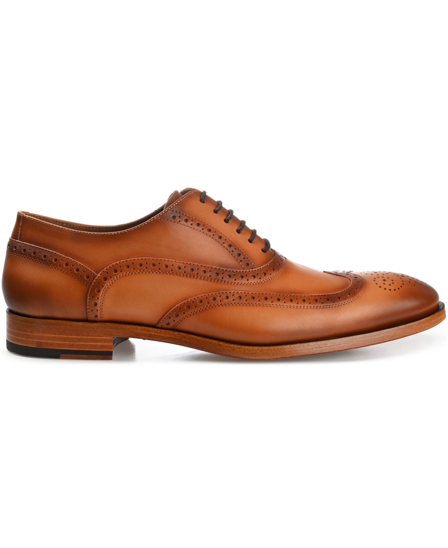 Обувь Taft Men's Beck Handcrafted Brogue Wingtip Leather Dress Shoes, цвет: Медовый — фото 6