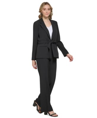 macy's ladies black suits