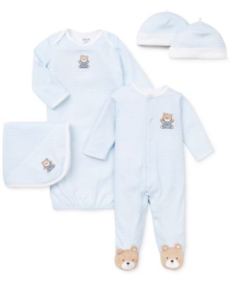 Little Me Baby Boys Chevron Bear Bundle