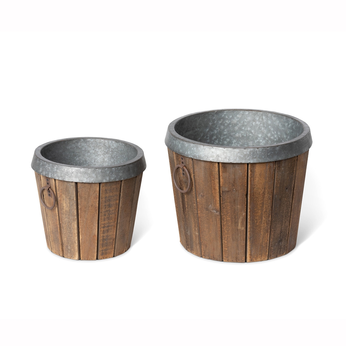 Galvanized Lined Wooden Planters - Open Miscellaneous