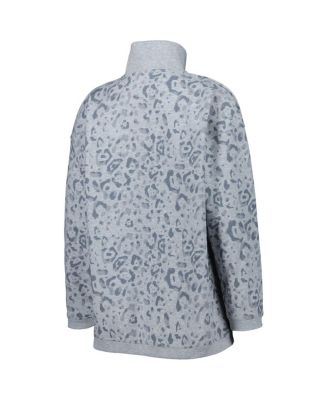 売れ筋商品|||ゲームデイ パーカー・スウェットシャツ アウター レディース Women's Heather Gray Alabama Crimson Tide Leopard Quarter-Zip Sweatshirt Heather Gray womens-gameday-couture-heather