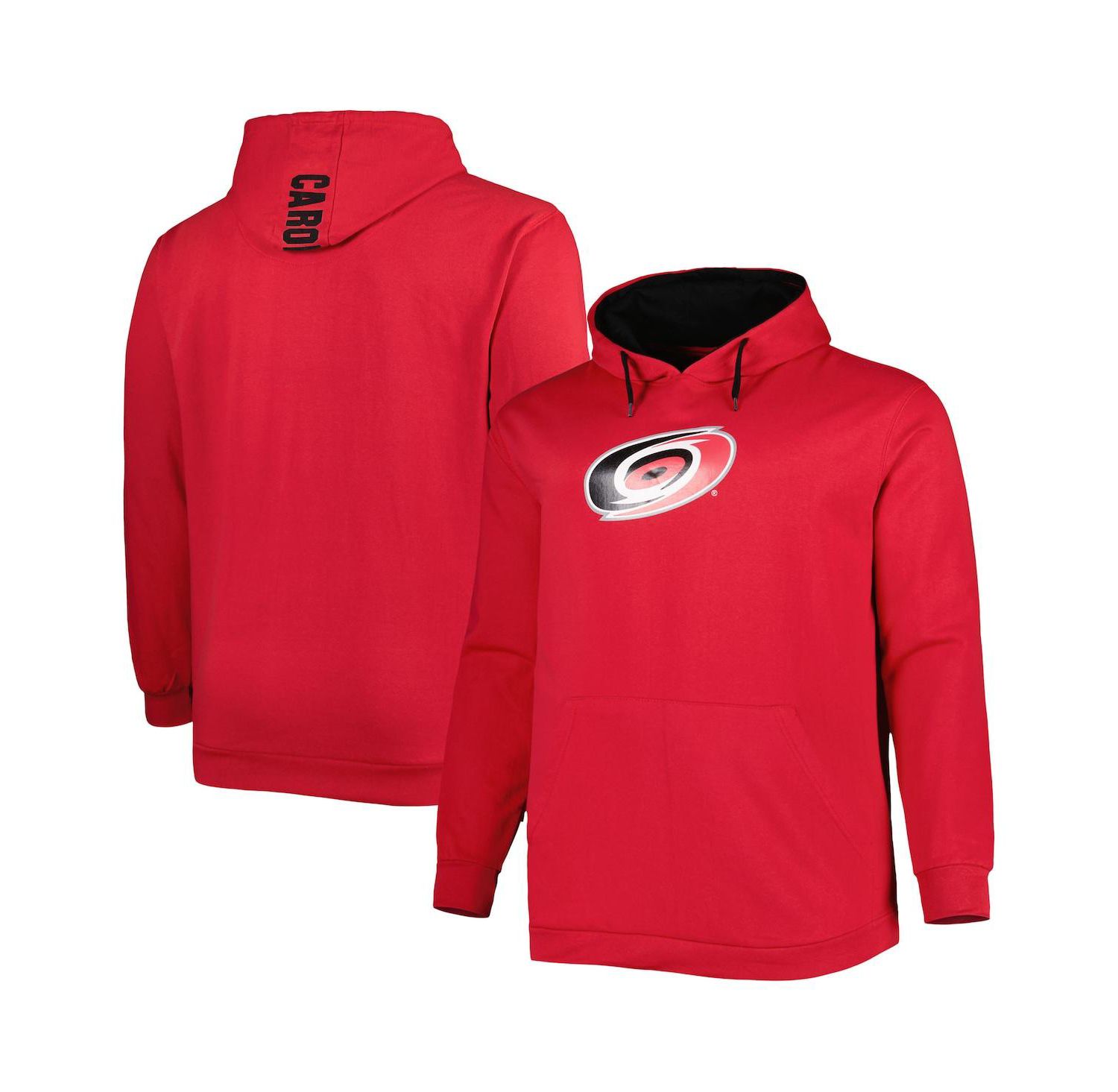 Men's Red Carolina Hurricanes Big and Tall Fleece Pullover Hoodie
