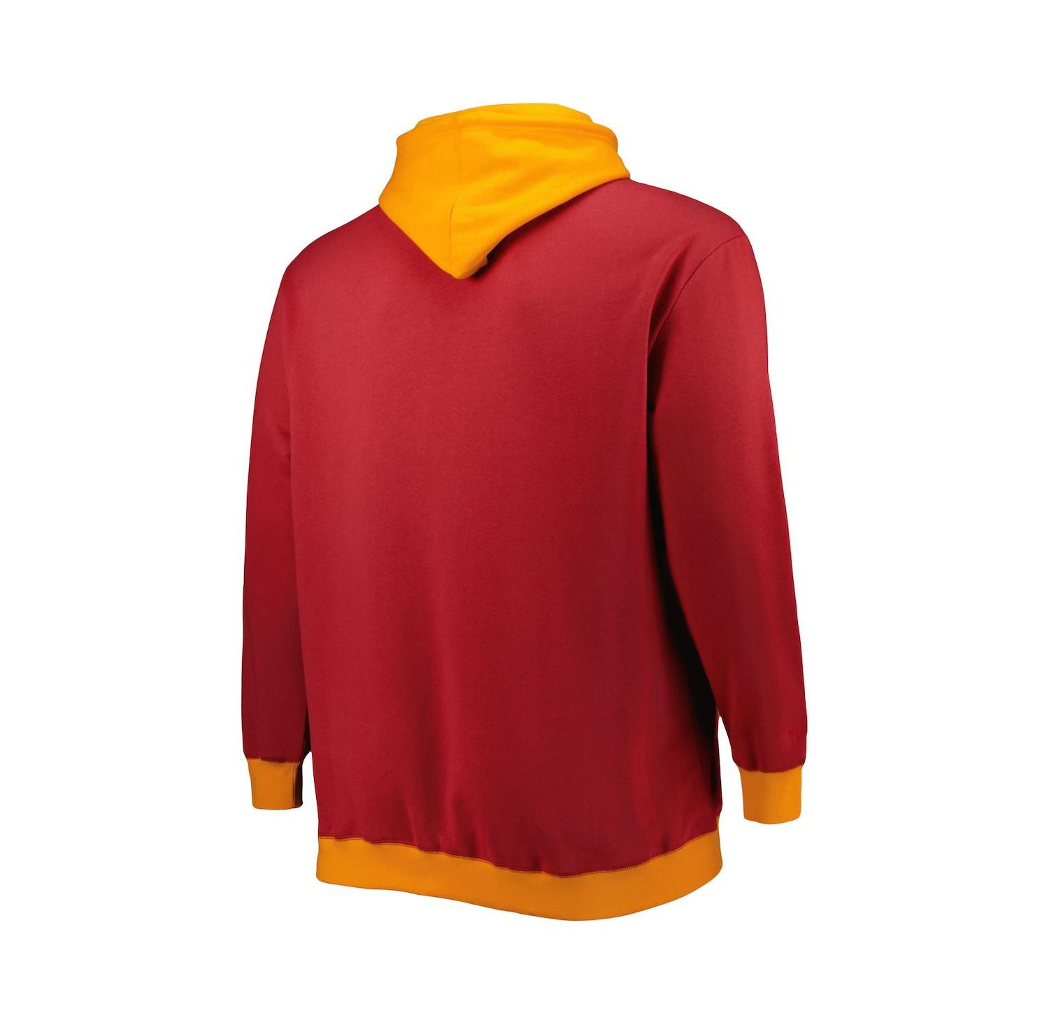 Men's Red, Orange Tampa Bay Buccaneers Big and Tall Big Face Pullover Hoodie