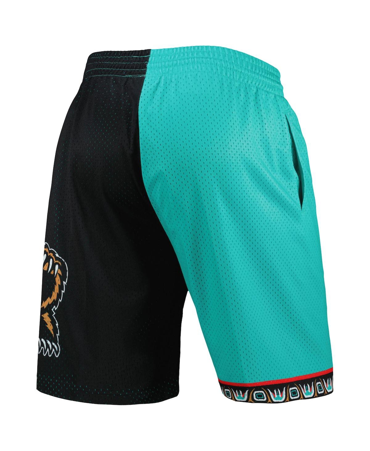Mitchell & Ness Men's  Turquoise, Black Vancouver Grizzlies Hardwood Classics 1998 Split Swingman Sho In Turquoise,black